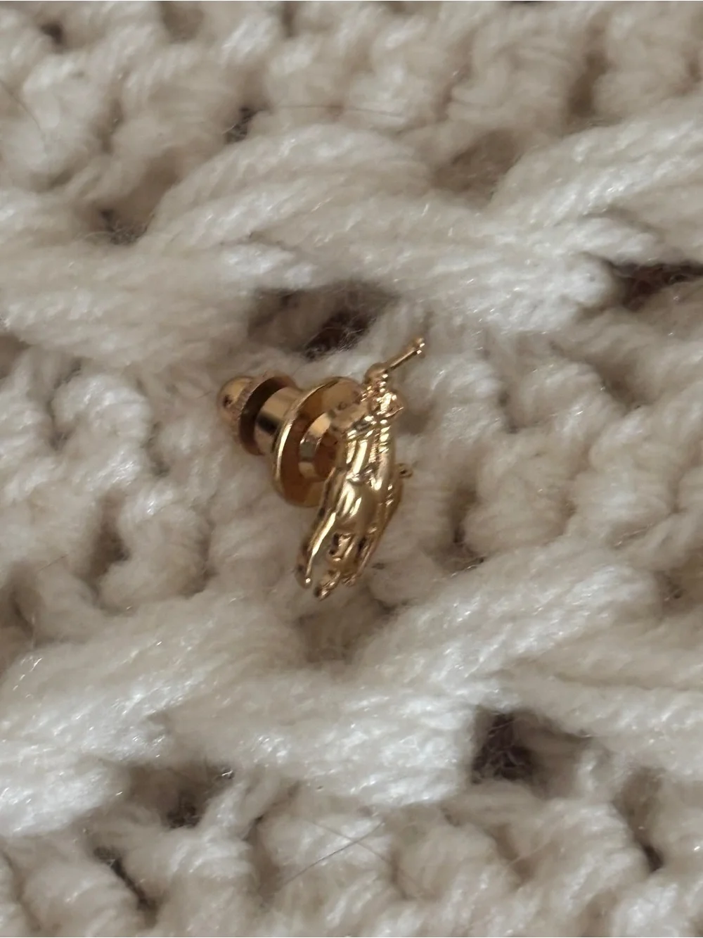 14K Gold Polo Ralph Lauren Lapel Pony/Rider Pin Tie Equestrian Jewelry RARE FIND